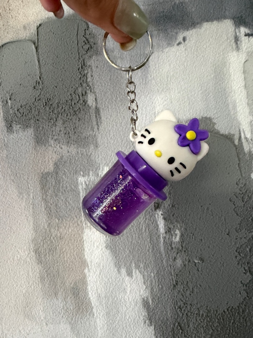 Purple Kitty Lipgloss Keychain